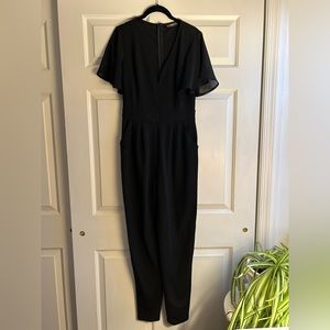 Black short sleeve  jumpsuit